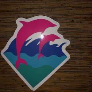 Pink dolphin sticker